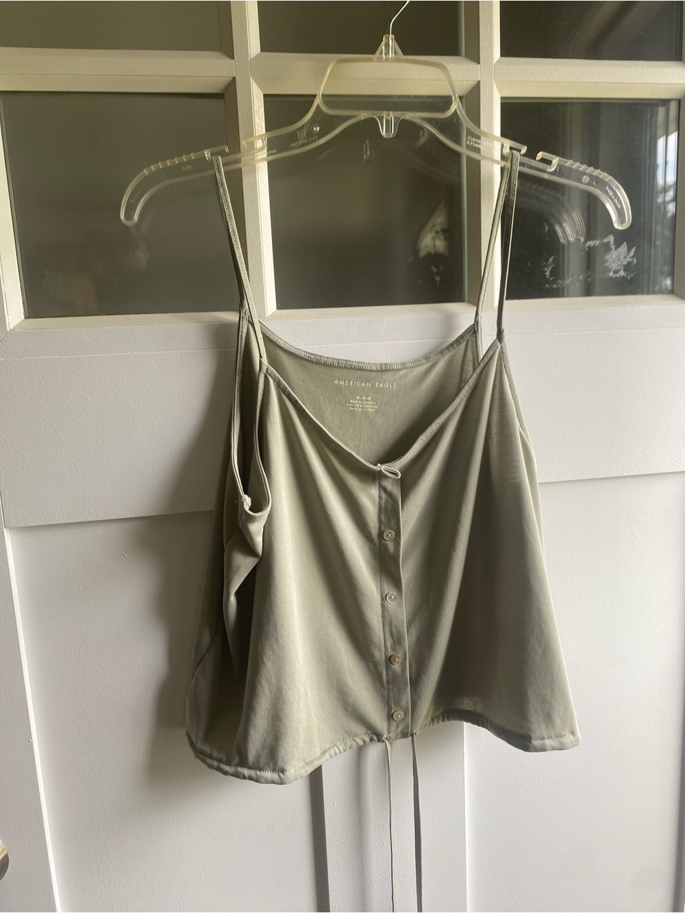 American Eagle Outfitters Sage Green Button-Down Cami